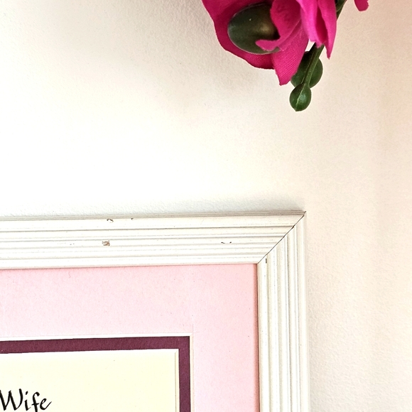 1991 "My Wife" Poem Picture Frame | Wife Poem Picture Roses Vintage White Frame - Picture 7 of 12